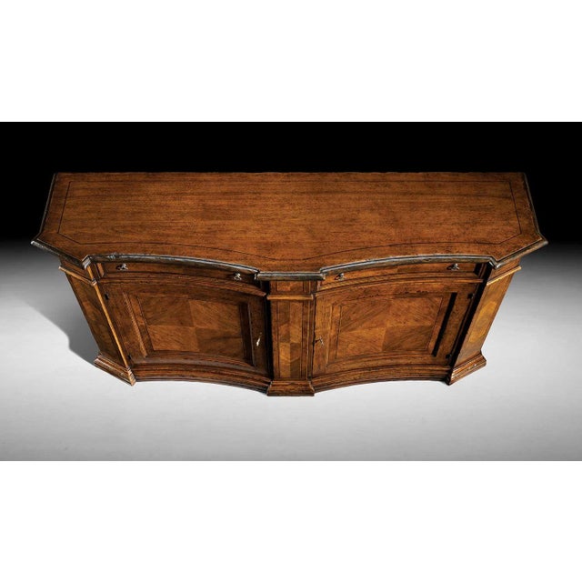 Italian Italian Burl Wood Sideboard Cabinet For Sale - Image 3 of 4