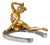 Georges Recipon, Nude Sculpture on Horseshoe, 1896, Bronze For Sale