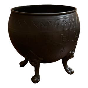 Black Regency Style Bowl With Lions
