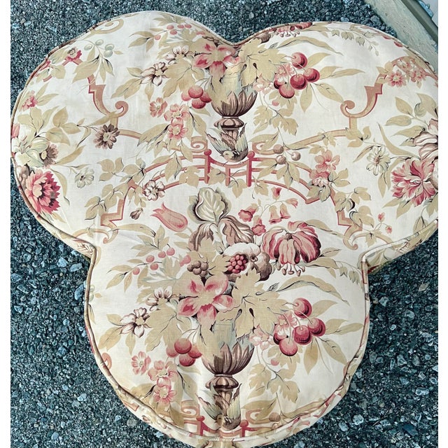 English George Smith Clover Pouf Ottoman For Sale - Image 3 of 5