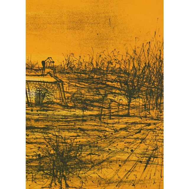 1966 Lithograph by Jean Carzou "La Petite Chapelle" (The Small Chapel, Provence France) For Sale - Image 4 of 7