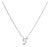 10K White Gold Diamond Accent "T" Initial Script Style Pendant Necklace For Sale
