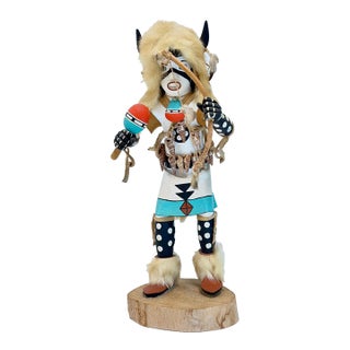 Vtge. Darlene John Navajo White Buffalo Kachina Doll, Ganado Arizona, 13" Tall For Sale