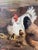 Framed Oil-on-Board Farmyard Scene in the Dusseldorf School Style, Circa Mid-Century For Sale - Image 13 of 16