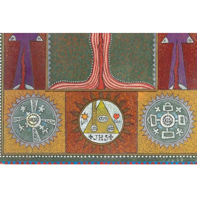 1970s Mino Meno, Prayer 1, Oil Painting, 1977 For Sale - Image 5 of 6