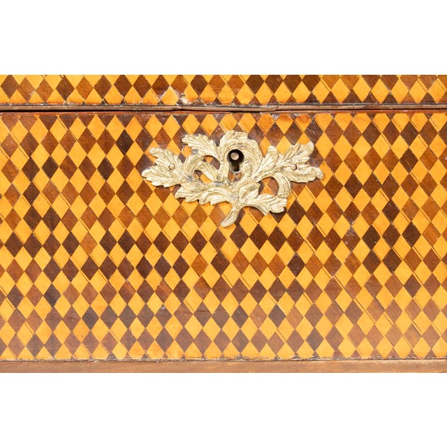 Fine George III Parquetry Teacaddy For Sale - Image 10 of 10
