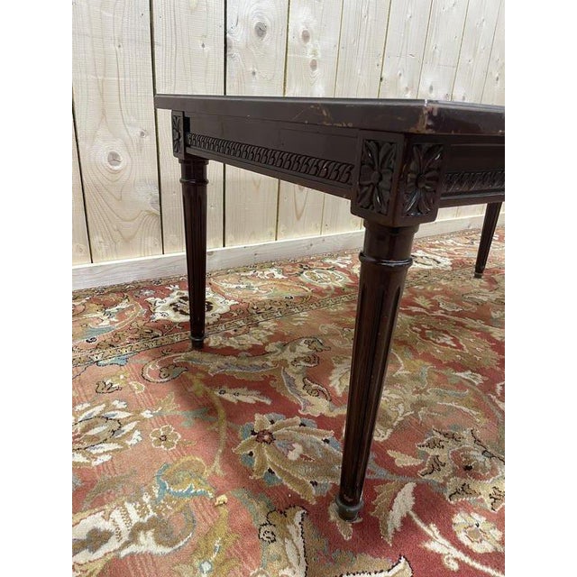 Louis XVI Style Coffee Table in Mahogany For Sale - Image 5 of 6