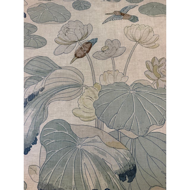 Traditional Lee Jofa/Gp & J Baker Nympheus Twill Frost/Sea Fabric 1 1/2 Yards For Sale - Image 3 of 9