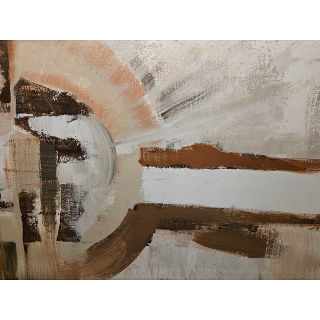 70's Lee Reynolds Burr Mod Abstract Painting For Sale In Miami - Image 6 of 9