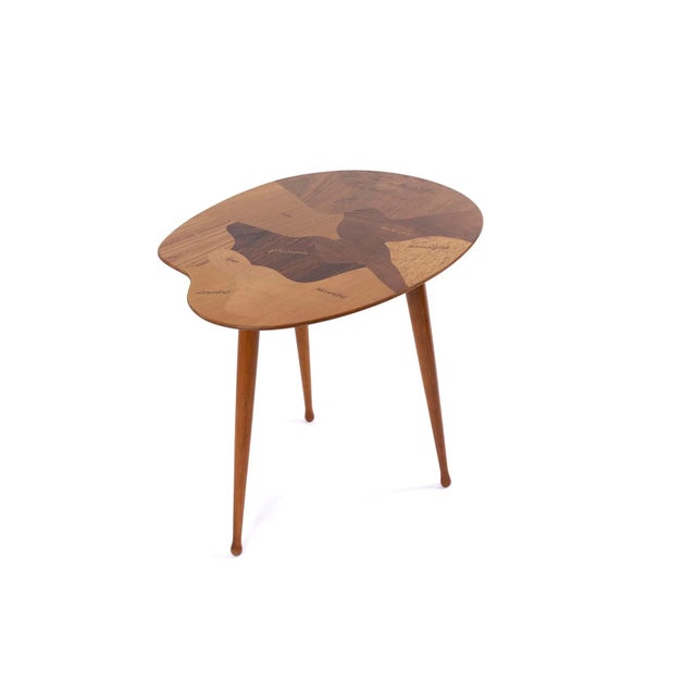 Wood 1950's Swedish Mid Century Side Table in Varied Fine Woods For Sale - Image 7 of 7