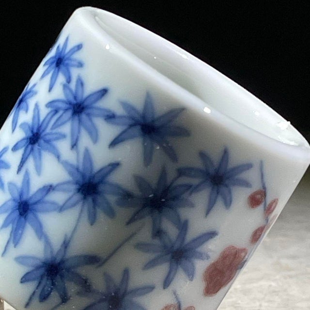 Chinese Blue & White Underglaze Red Porcelain Thumb Ring For Sale - Image 9 of 9