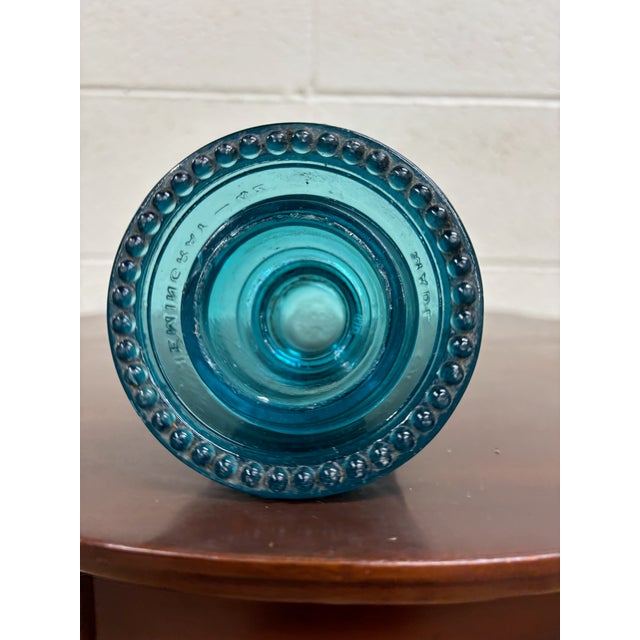 Vintage Hemingray 40 Aqua Teal Glass Insulator For Sale In Kansas City - Image 6 of 7