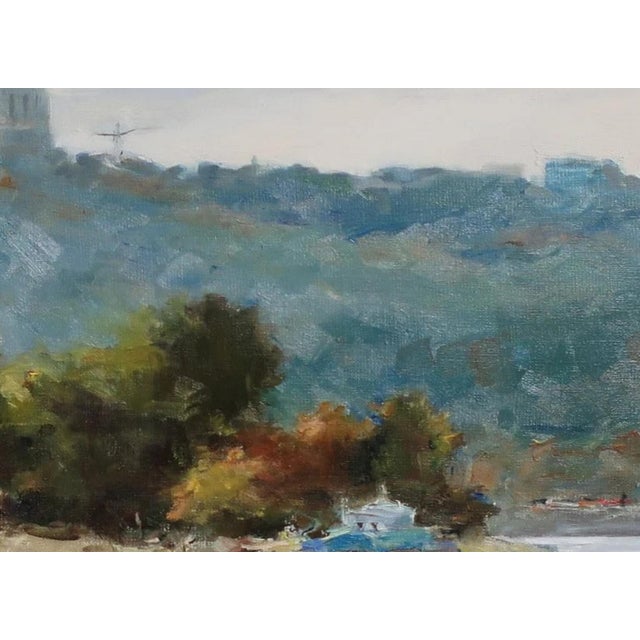 Antique River Landscape Oil Painting, Ukrainian Art, 1999 42-58 For Sale - Image 6 of 6