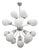 21st Century Nova Polished Nickel Glossy White Murano Sputnik Chandelier by Fabio LTD For Sale