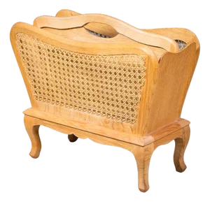 Magazine Rack in Oak and Cane, Denmark, 1960s