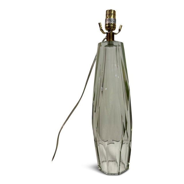 Murano Glass Diamond Table Lamp by Thomas Pheasant for Baker Furniture For Sale - Image 9 of 9
