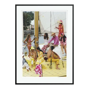 Colourful Crew 1970 by Slim Aarons Framed C-Print