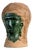 Sculptural Studio Pottery Vase Form with Green Glazed Face, 1980s For Sale