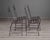 Set of Four French Iron Curule Side Chairs With Woven Strap Seats For Sale - Image 10 of 12