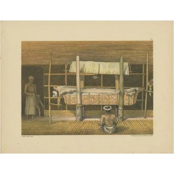 Carl Alfred Bock, Dayak Chief in Borneo, 1881, Paper For Sale