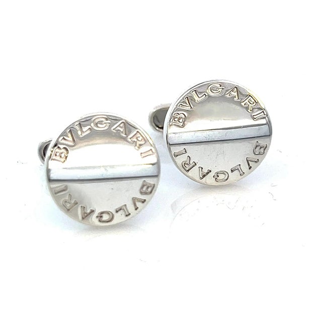 Authentic Bvlgari Estate Sterling Silver Cufflinks 16.24 Grams B17 TRUSTED SELLER SINCE 2002 PLEASE SEE OUR HUNDREDS OF...