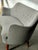 Sofa upholstered in gray fabric, with a button-tufted backrest. Upholstery in perfect condition, wooden frame,...