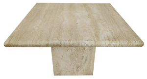 Square Travertine Coffee Table, 1970s