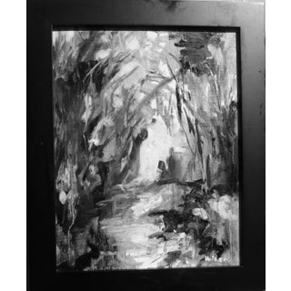 Framed "Into the Forest" Snow Contemporary Landscape by Listed Artist Martha Holden For Sale