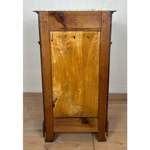 Spanish Wooden Nightstands with Marble Tops, 1930s, Set of 2 For Sale - Image 15 of 16