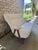 Mid-Century Modern sculptural sofa by Theo Ruth produced by Artifort, newly reupholstered in a Cowtan and Tout oatmeal...