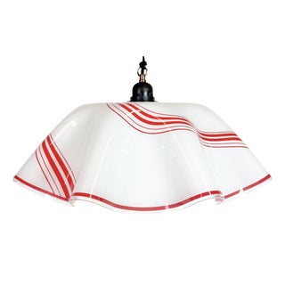 Vintage Glass Ceiling Light, 1970s For Sale