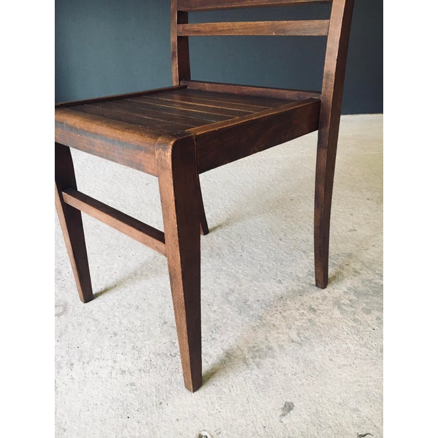 Reconstruction Dining Chair attributed to Rene Gabriel, France, 1940s For Sale - Image 14 of 18