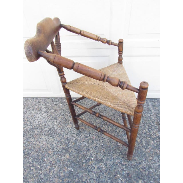 1900 - 1909 Antique English Triangular Spindle Chair For Sale - Image 5 of 17