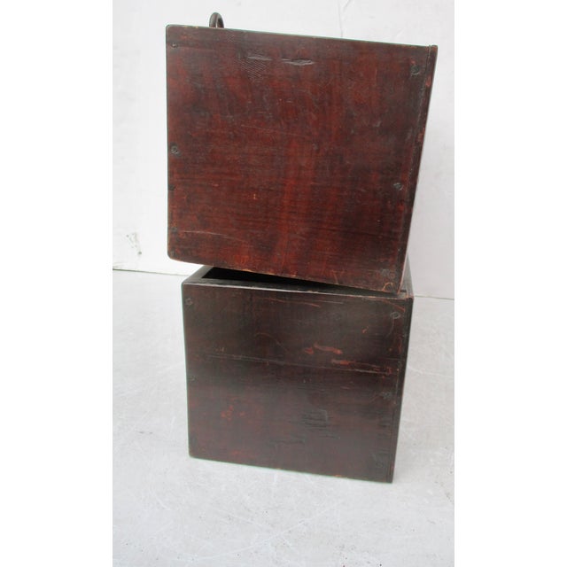Late 19th Century Pair of Antique Mother of Mearl Inlaid Wall Pockets Japanese Meiji- A Pair of Two For Sale - Image 5 of 14