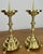 Vintage French Style Brass Gold Candleholders, Set of 2 For Sale - Image 4 of 18