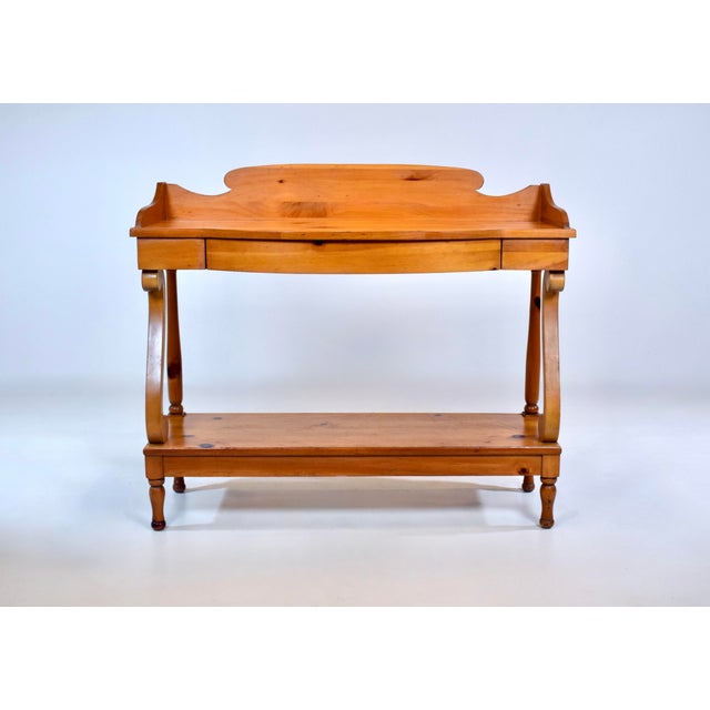 Lane Museum of American Folk Art, Authentic Reproduction Pine Console Table For Sale - Image 16 of 16