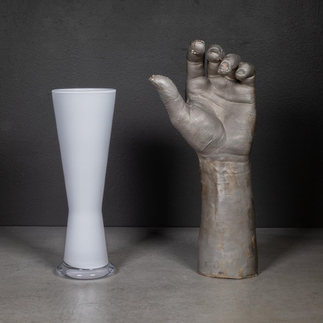 Late 20th Century White Cased Orrefors Vase, Signed, Sweden For Sale - Image 5 of 6