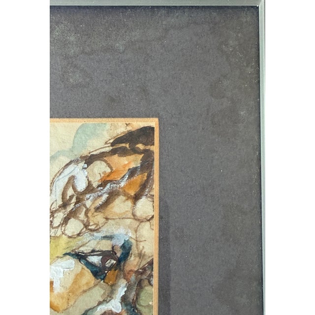 Beige Vintage Expressionist Painting, Signed by Artist Lester Raymer For Sale - Image 8 of 11