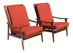 Vintage Danish Lounge Chairs - a Pair