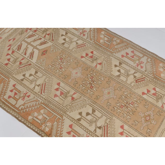 Turkish Soft Vintage Wool Handmade Carpet For Sale - Image 3 of 10
