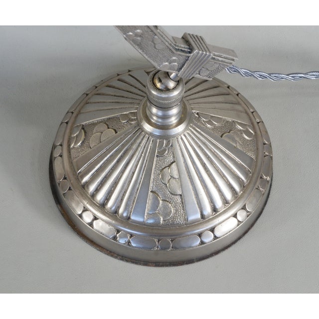 Metal French Art Deco Piano Lamp by Monix 1930 France For Sale - Image 7 of 15