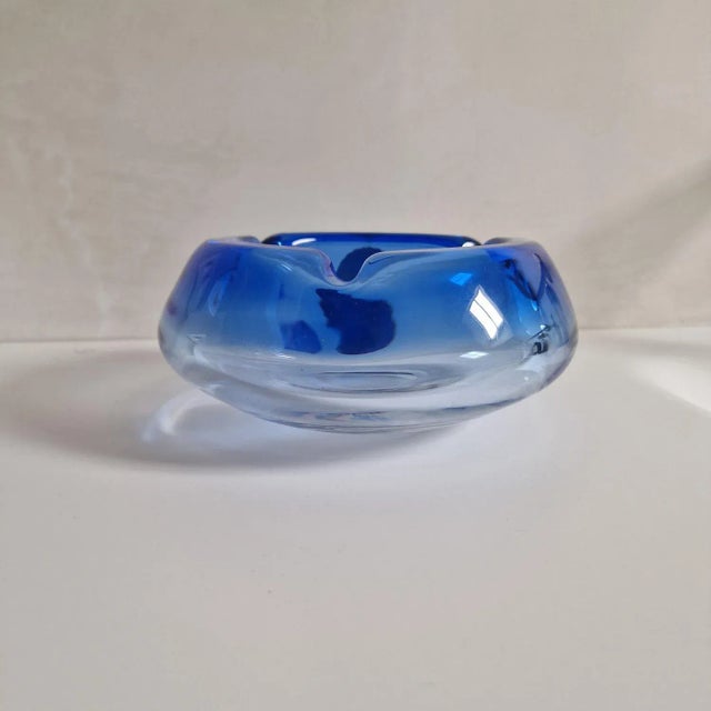 Vintage Blue Ashtray, 1960s For Sale - Image 4 of 4