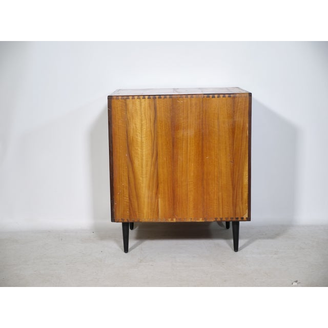 Mid-Century Modern Document Vinyl LP Chest of Drawers in Cherry, 1960s For Sale - Image 12 of 14