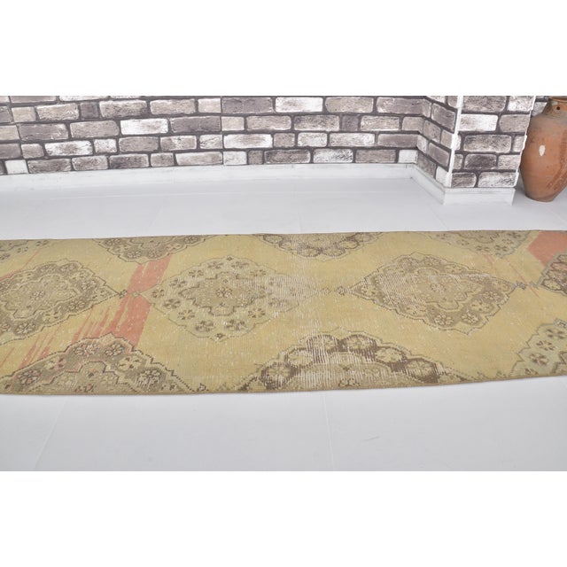 Vintage Handknotted Hallway Runner Rug For Sale - Image 4 of 10