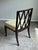 Baker Furniture Company Late 20th Century Baker Furniture Upholstered Side Chair With Geometric Lattice Back For Sale - Image 4 of 6
