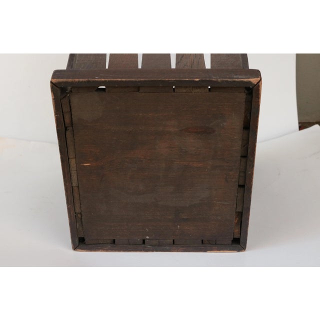 Arts & Crafts Mission Style Wood Slat Wastebasket For Sale In Madison - Image 6 of 8