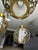 Trio (3) Mid-Century Hollywood Regency Pierced Brass Cluster Pendant Chandelier $4,500 For Sale - Image 17 of 18