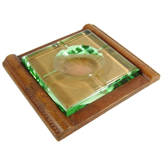 Art Deco Cristall Glass Ashtray, 1930s, Set of 2 For Sale - Image 12 of 12