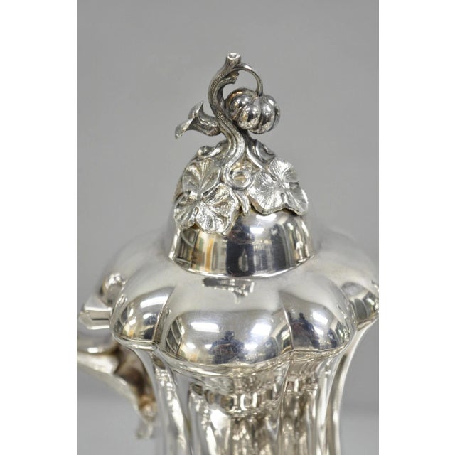 Early 20th Century Antique Reed & Barton Winthrop Silver Plated Tea Set With Webster Wilcox Tray- 6 Pieces For Sale - Image 5 of 12