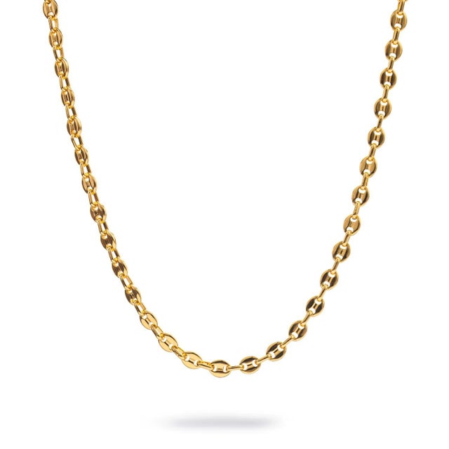 Timeless Gold Plated Steel Men’s Necklace For Sale - Image 9 of 9
